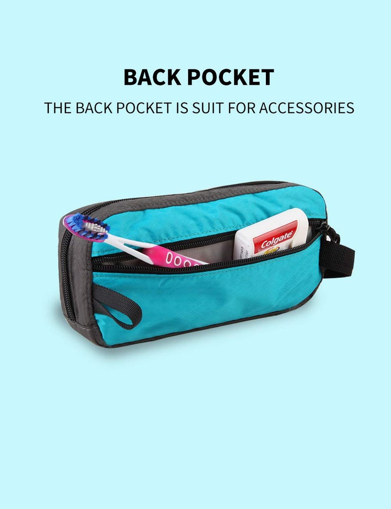 GOX Travel Toiletry Bag,Dopp Kit Case,Ultra-Light Cosmetics Bag Makeup Organizer(Turquoise) - Image 4